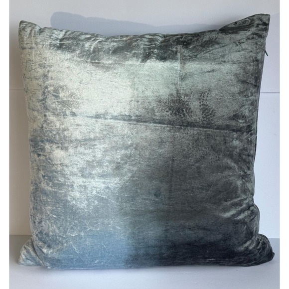 Aqua Velvet Blue Ombré 20"x20" Square Decorative Pillow limited edition - Picture 6 of 6